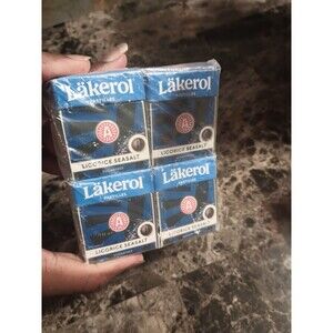 4 SEALED Boxes of Läkerol ( Lakerol ) Licorice Sea Salt Sugar-Free,  200g Total